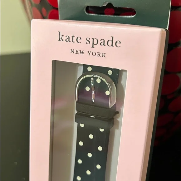 Kate Spade Black polka dot silicone band for Apple Watch - Picture 2 of 5